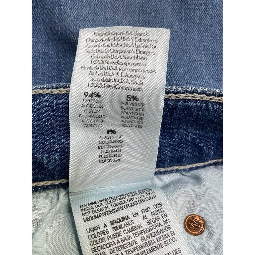 Mother 'The Dazzler' Blue Cotton High Waist Ankle Straight Leg Denim Jean Size 27