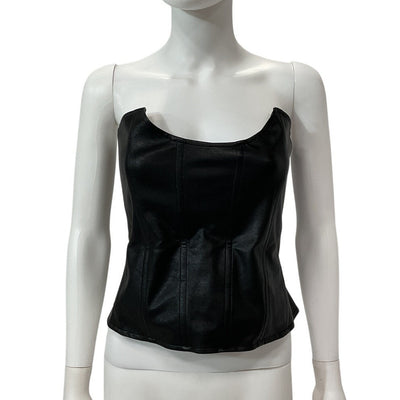 Miaou Sleek Black Leia Corset Top Size L