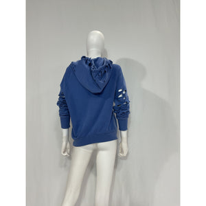 Nsf 'Lisse' Blue Cotton Blend Hoodie Size M