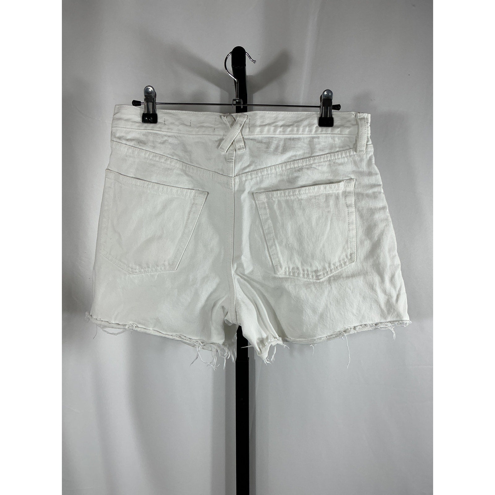 Alex Mill 'Stella' White Cotton Denim Short Size 28