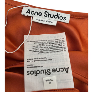 Acne Studios Sleek Orange Satin Tie-Shoulder Camisole Size 38 EU / US 6
