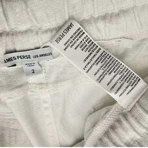 James Perse Relaxed White Mixed Media Jogger Pants Size 2