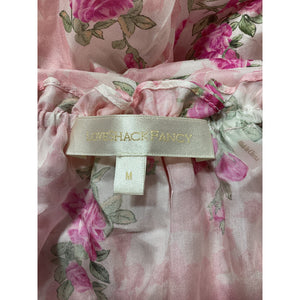 Loveshackfancy Floral Pink Ivy Popover Dress Size M