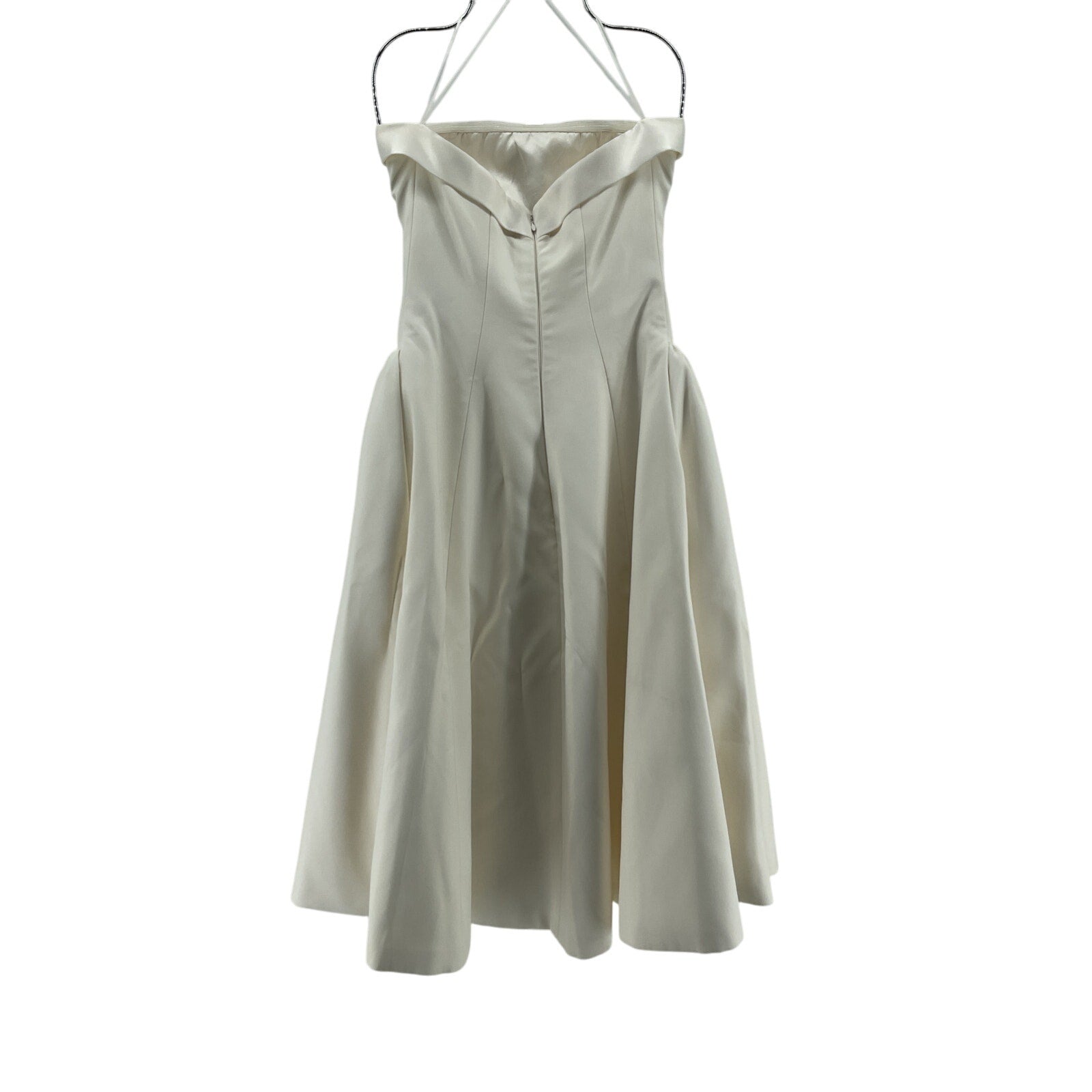 Mirror Palais Strapless White Silk Opera Lady Length Dress Pearl Size S