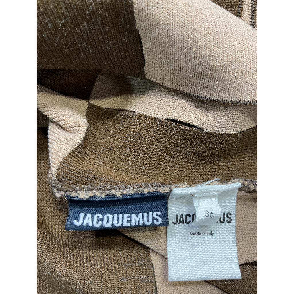 Jacquemus 'Le Maille Gelato' Brown Ponte Cut Out Top Size 36