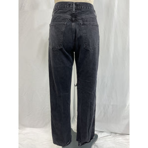 Agolde 'Lana' Black Mid Rise Straight Denim Jean Size 27