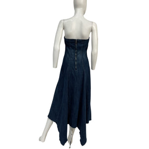 Eb Denim Asymmetrical Blue Eliana Dress Size S