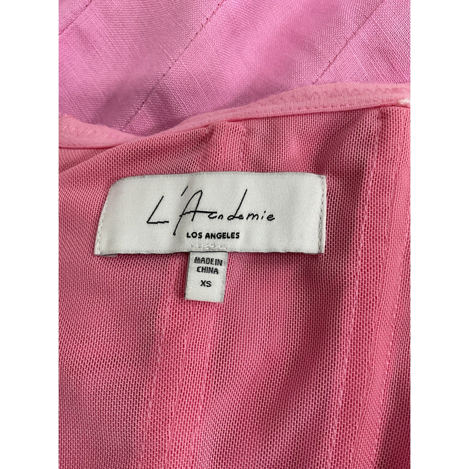 L'Academie 'Lorena' Pink Linen Top Size XS