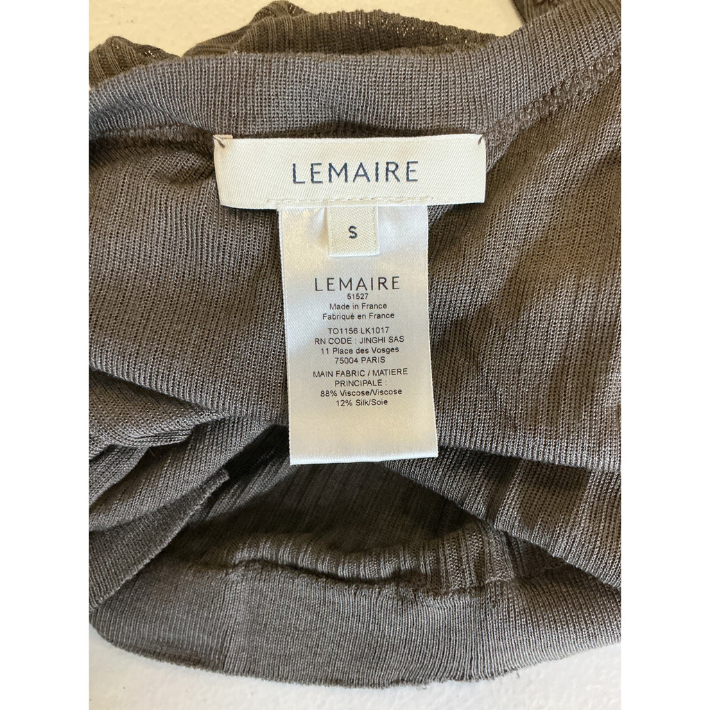 Lemaire Seamless Brown Viscose Ribbed Tank Top Size S