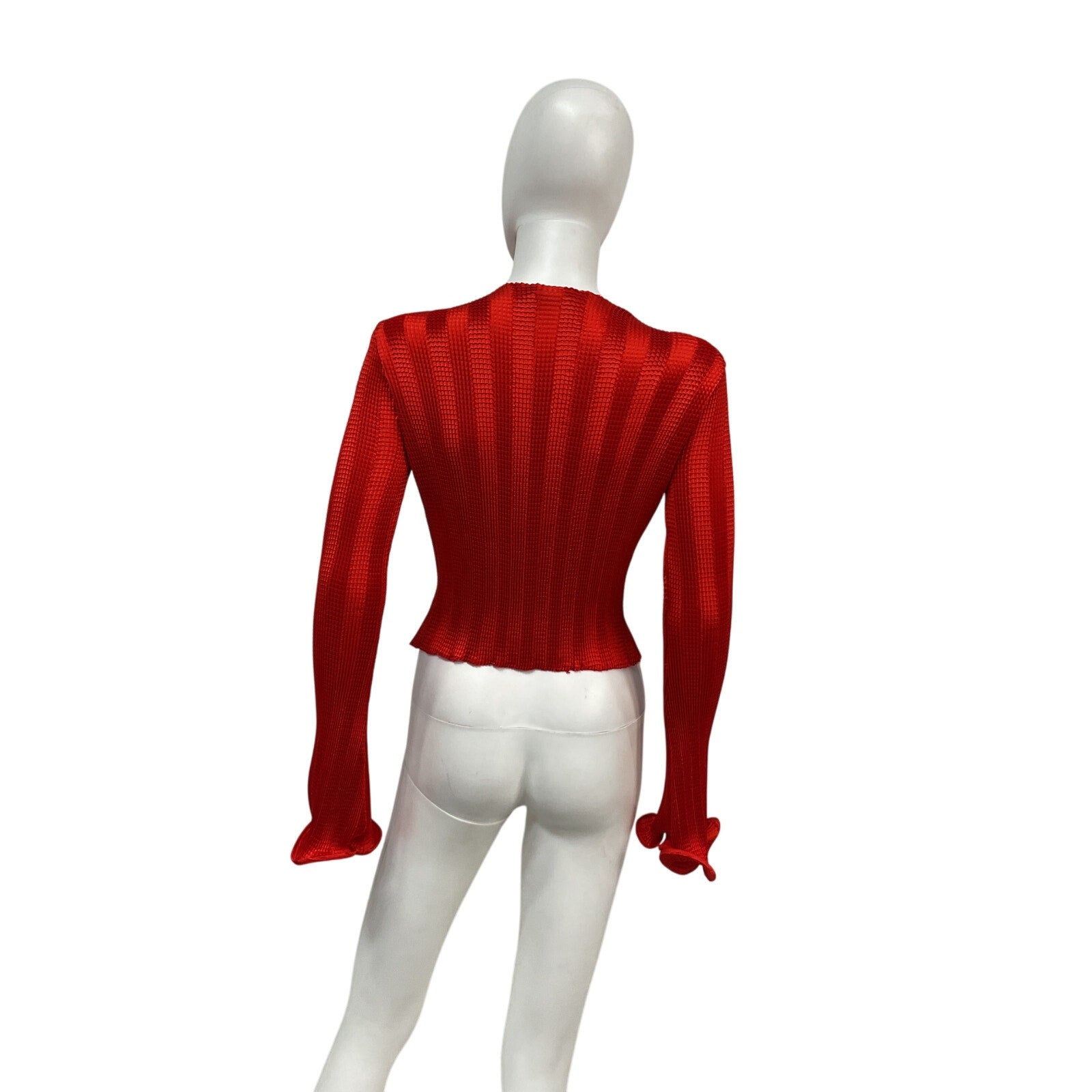 Simkhai 'Carys' Red Polyester Mock Neck Top Size 0