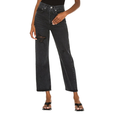 Agolde Distressed Shutter 90s Crop Denim Jeans Size 26