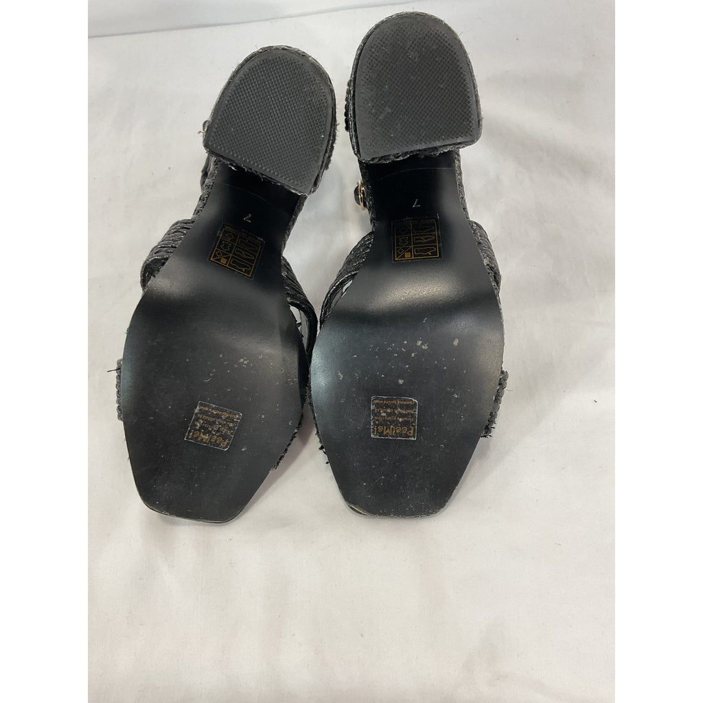 House Of Harlow 1960 x Revolve 'Cava' Black Square Toe Heel Size 7