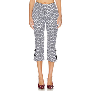 For Love & Lemons Embroidered Black Mimi Pants Size S