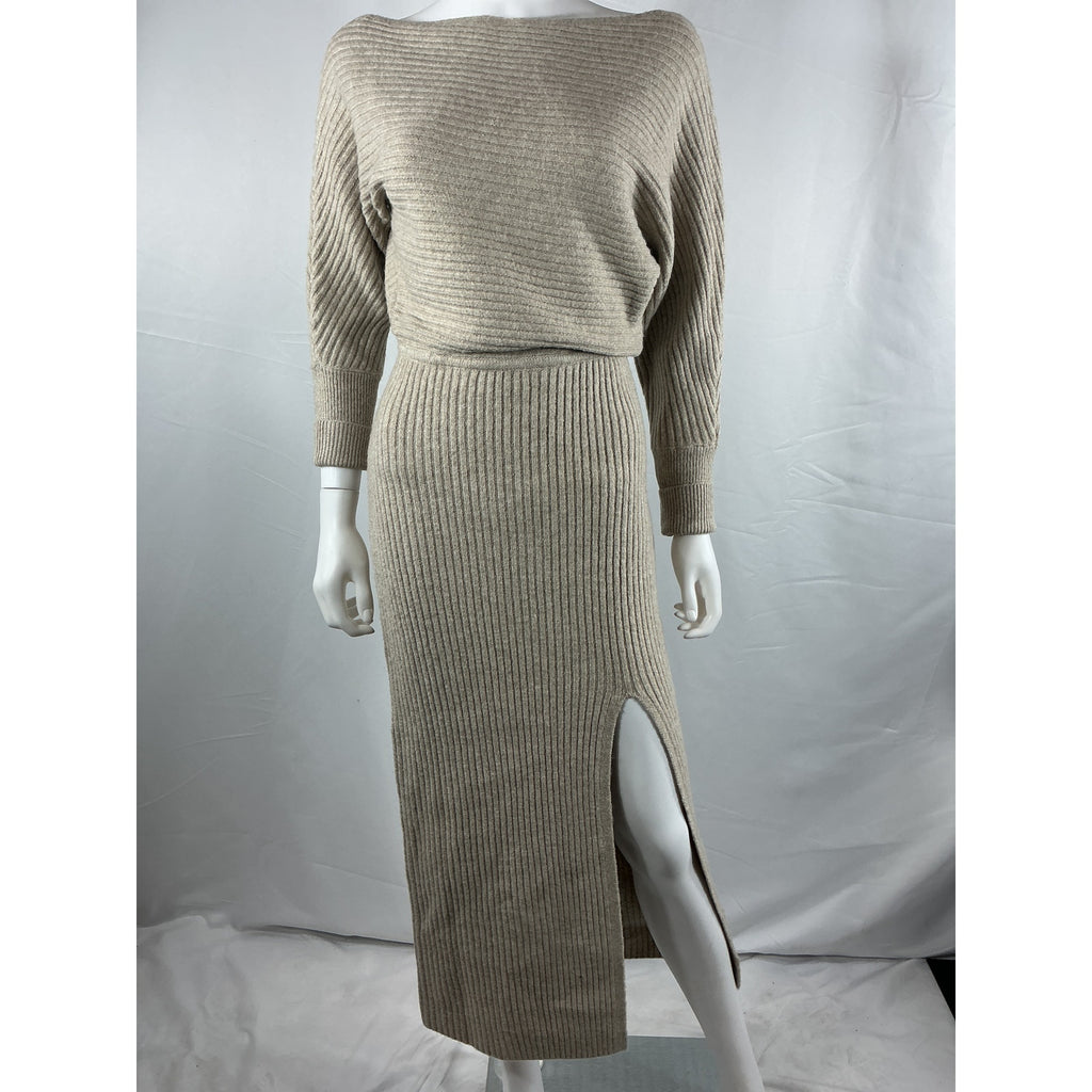 Line & Dot 'Alta' Tan Acrylic Sweater Dress Size S - NWT