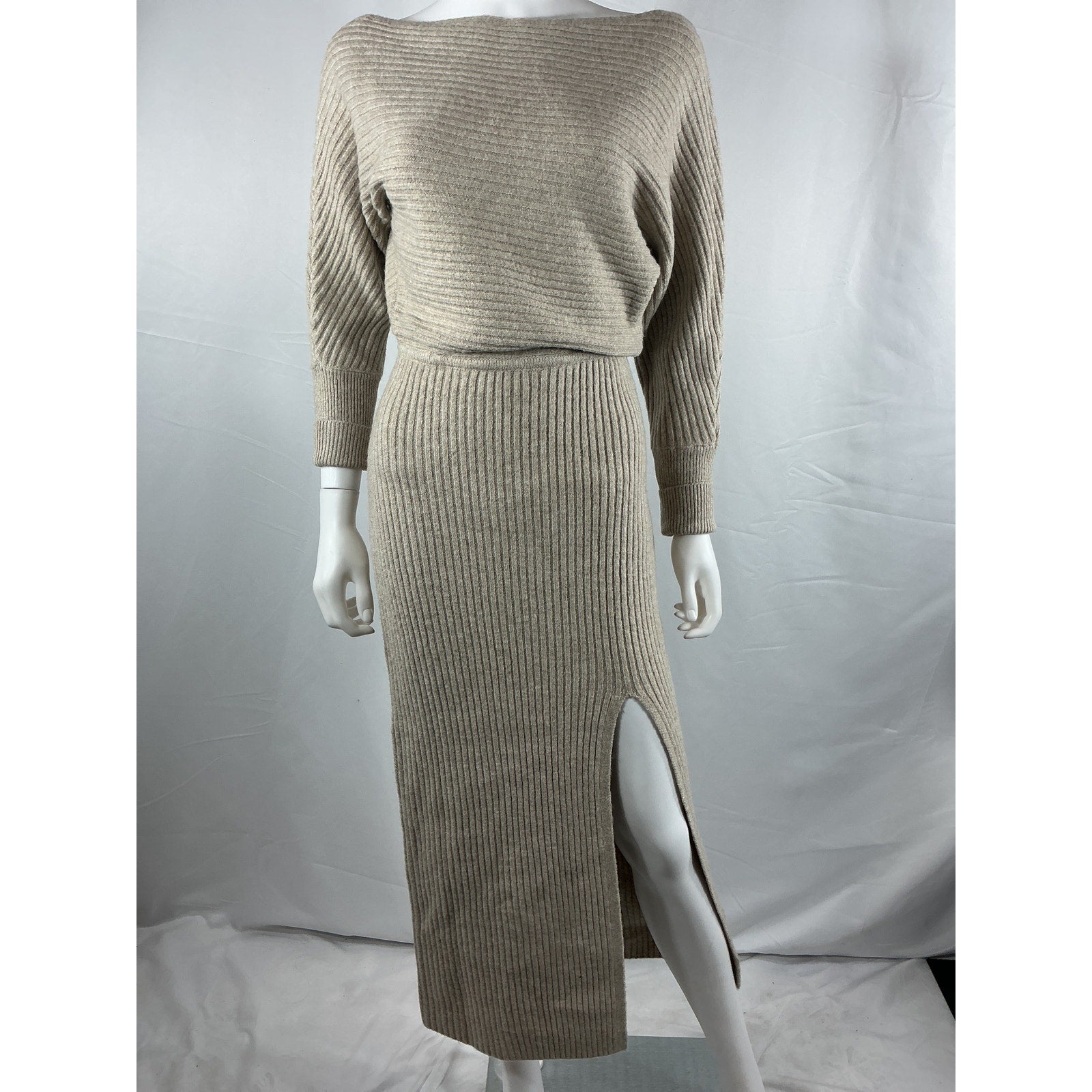 Line & Dot 'Alta' Tan Acrylic Sweater Dress Size S - NWT