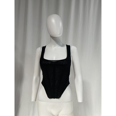 Miaou 'Campbell' Black Semi Sheer Corset Size XS