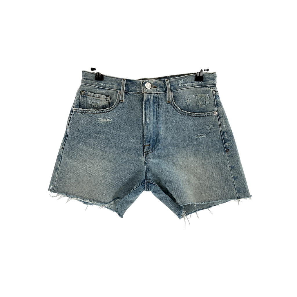 Frame 'Le' Blue Cotton Super High Short Size 25