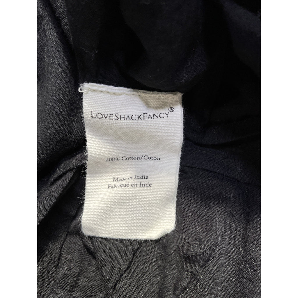 Loveshackfancy 'Natasha' Black Cotton Mini Dress Size P