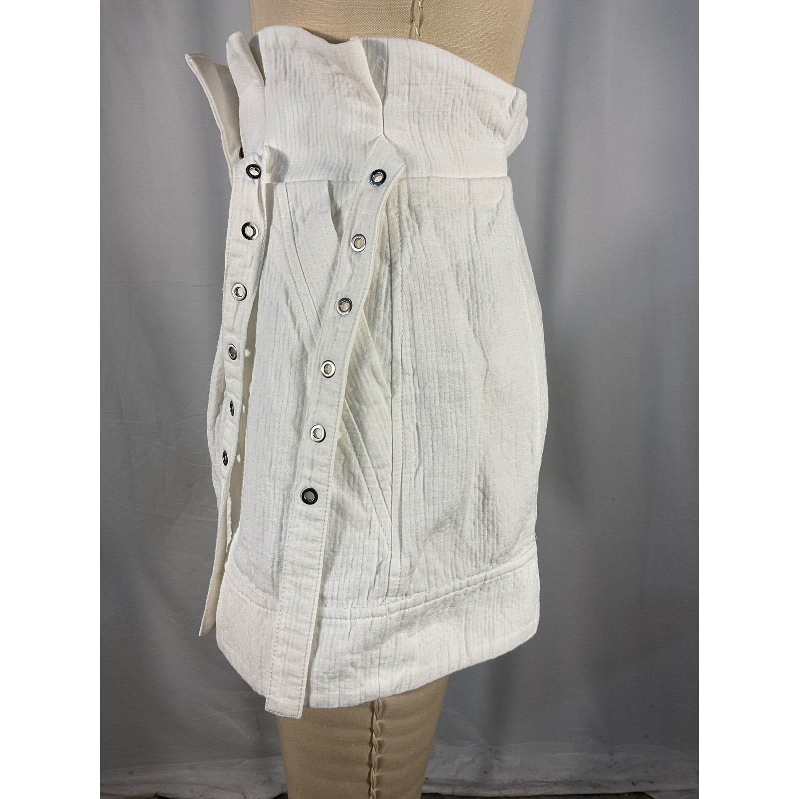 3.1 Phillip 'Lim' White Cotton Paperbag Short Size 00