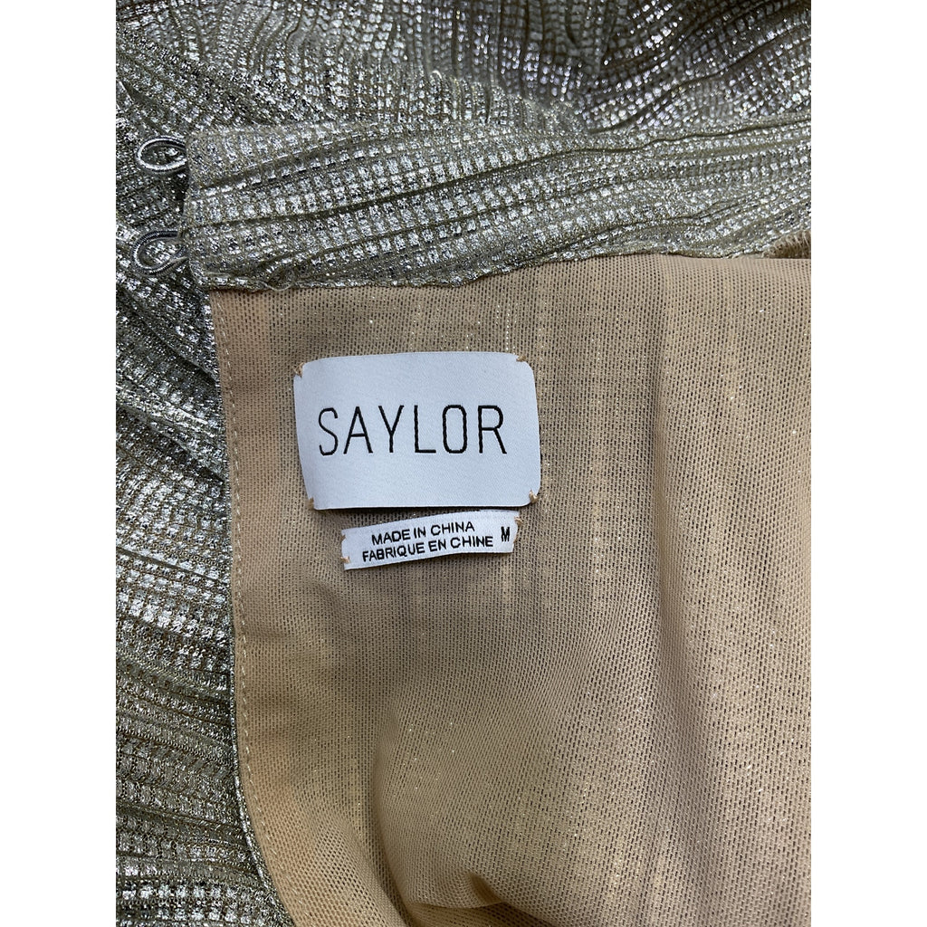 Saylor 'Saydee' Silver Polyester Dress Size M