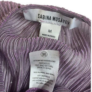 Sabina Musayev Metallic Purple Felicie Mini Dress Size M