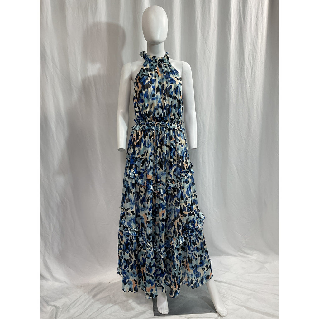Elliatt 'Iridescence' Blue Chiffon Maxi Dress Size S - NWT