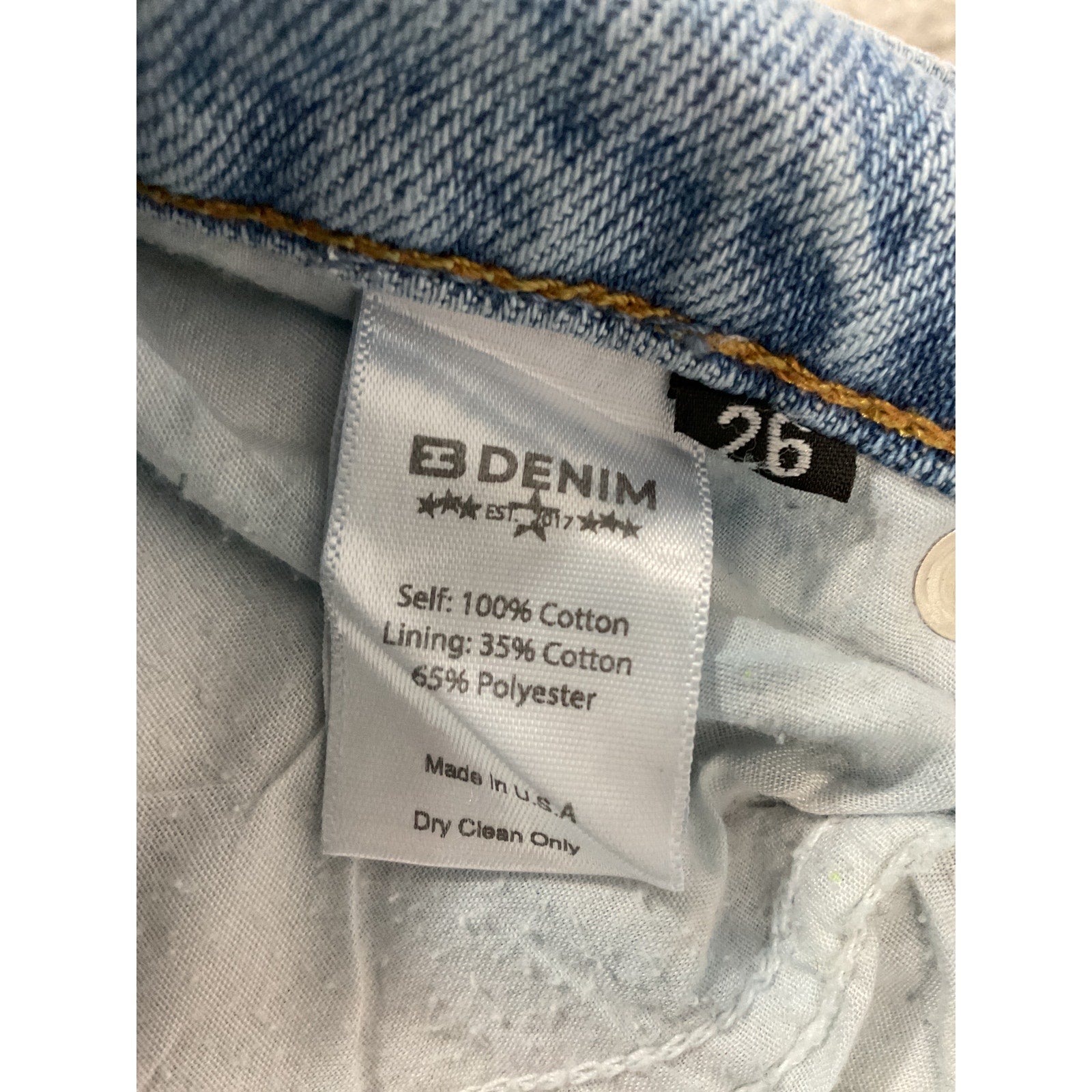 Eb Denim 'Frederic' Silver Coated Denim Jean Size 26