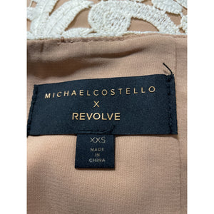 Michael Costello 'Lucille' White Mini Skirt Size XXS