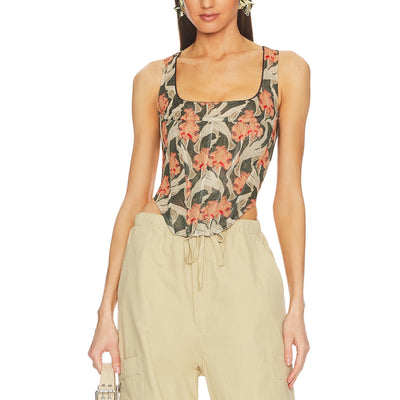 Miaou 'Campbell' Green Top Size S