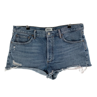Agolde Distressed Blue Jean Parker Shorts Size 32