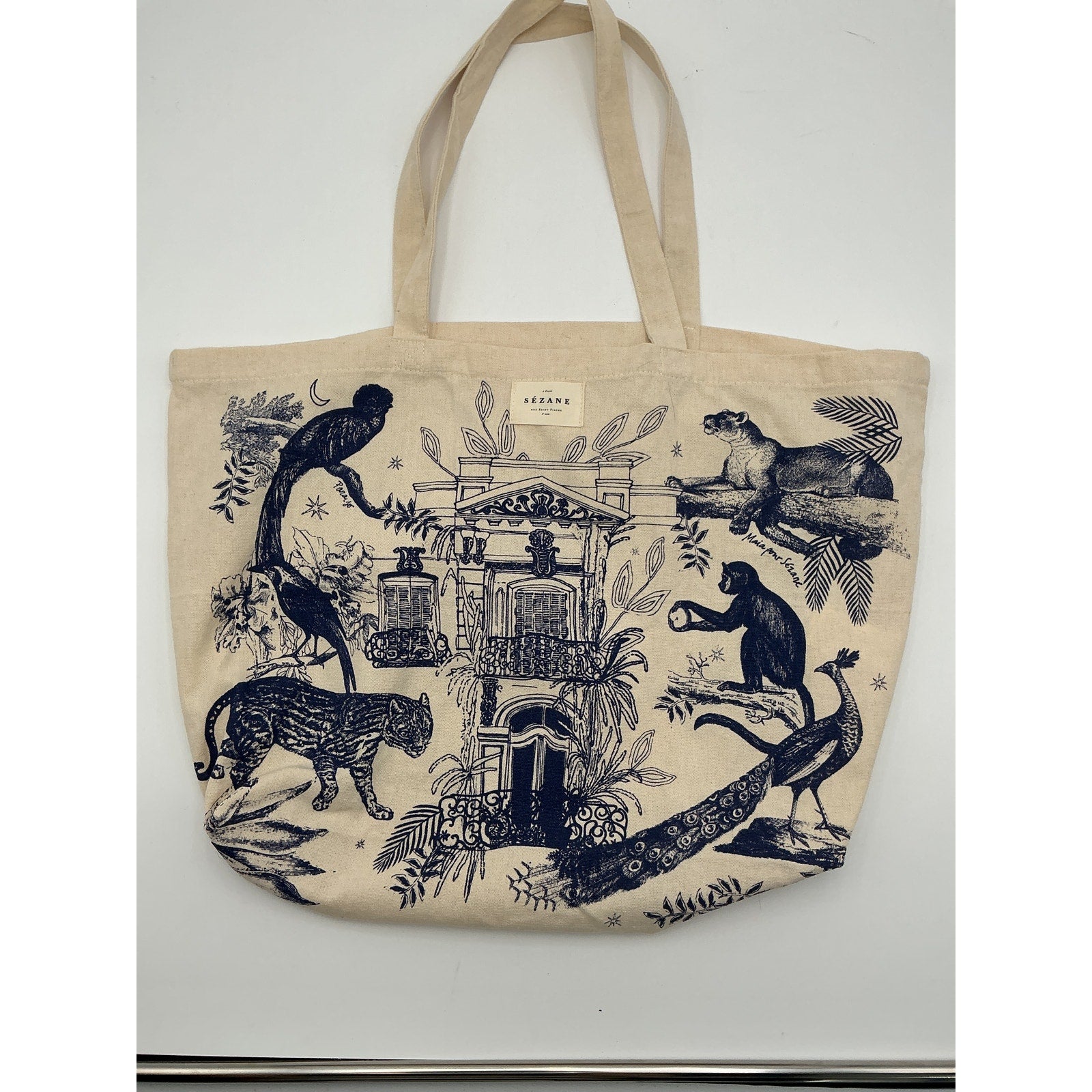 S�zane 'Paraiso' Navy Blue Tote Bag Size OS