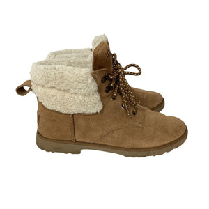 Ugg Cozy Chestnut Romely Heritage Lace Booties Size 9