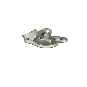 Gia Borghini Rhw Flat Toe White Leather Ring Wrap Sandal Size 40