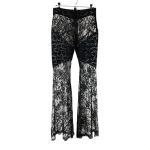 Roberto Cavalli Flared Black Chantilly Lace Pants Size IT 40 NWT
