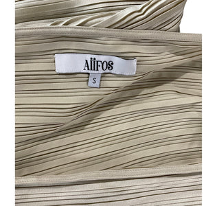 Aiifos Pleated Bone Sonya Top Size S