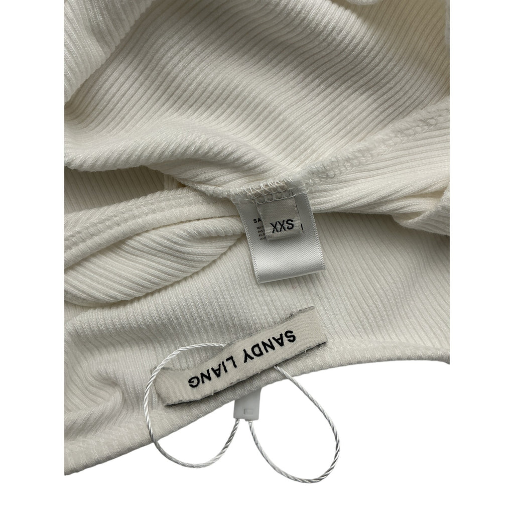 Sandy Liang 'Riblet' White Rayon Tank Mini Dress Size XXS