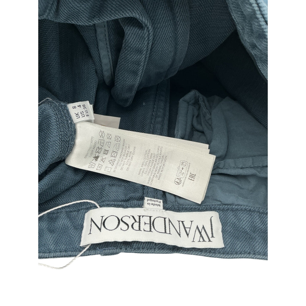 J.W. Anderson Blue Cotton High Waisted Cargo Short Size 4