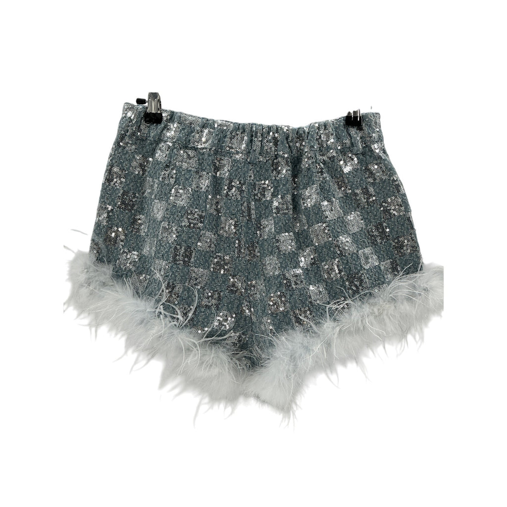 Line & Dot 'Skylar' Blue Cotton Shorts Size M