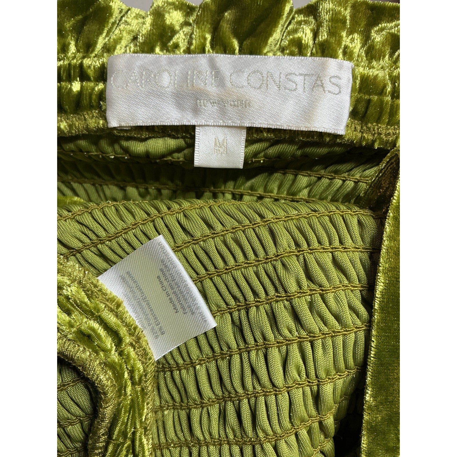 Caroline Constas 'Megara' Green Polyester Dress Size M