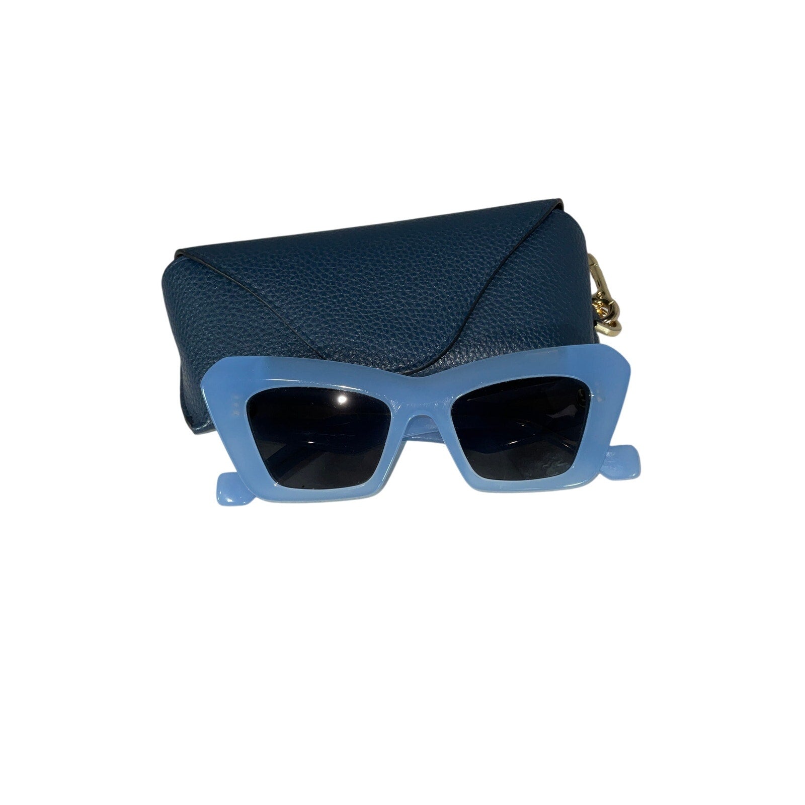 Loewe 'Cat-Eye' Blue Acetate Sunglasses Size OS