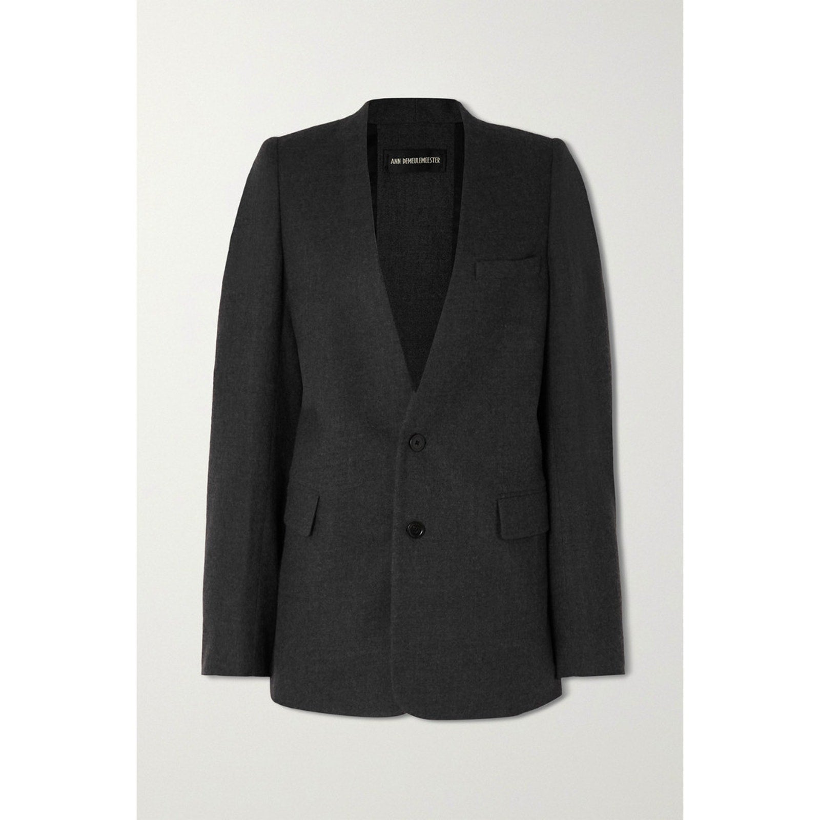 Ann Demeulemeester 'Oversized' Gray Wool Blazer Size M
