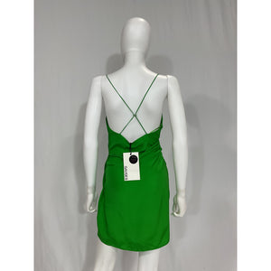 Gauge81 'Shiroi' Green Cowl Neck Sateen Draped Mini Dress Size S - NWT