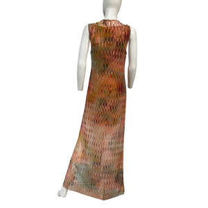 Misa Los Angeles Sheer Disco Matrix Fernanda Dress Size L