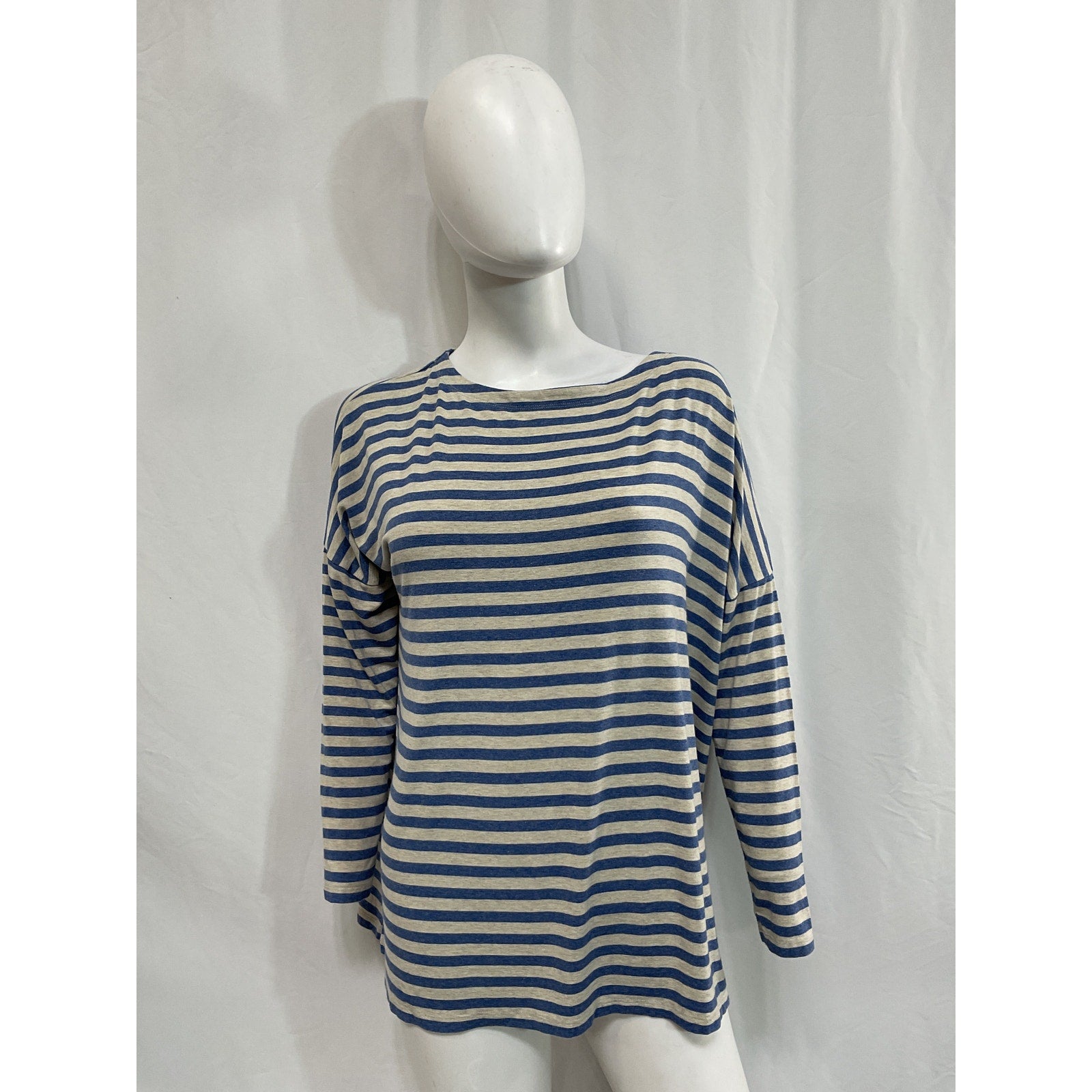 Hatch The Perfect Blue Viscose Long Sleeve Tee Size 1