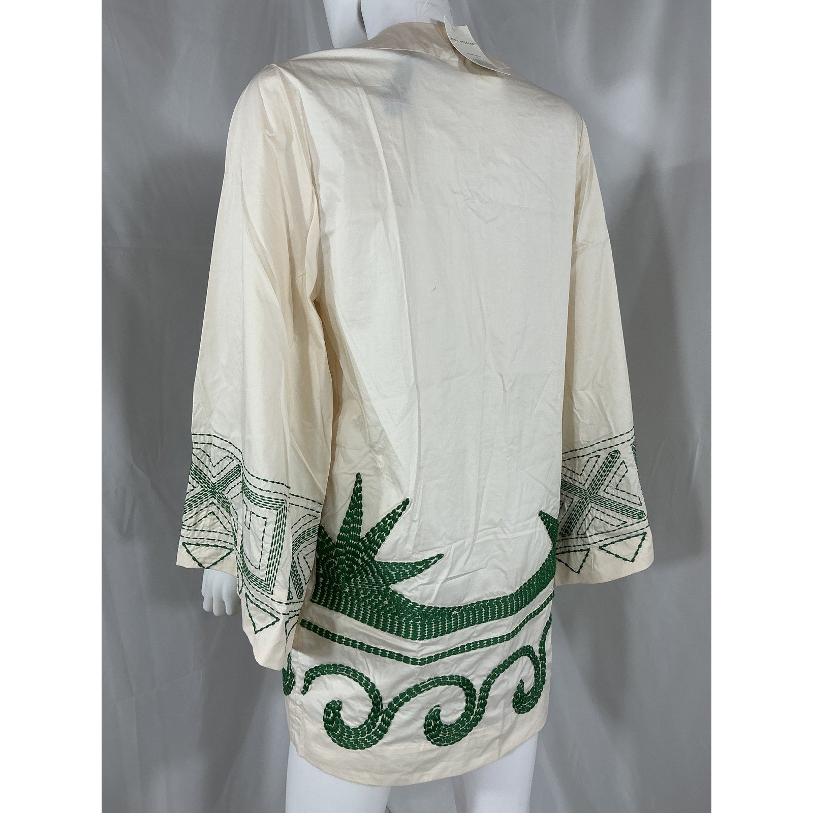 Johanna Ortiz 'Arrecifes' Green Stretch-Cotton Mini Dress Size S - NWT