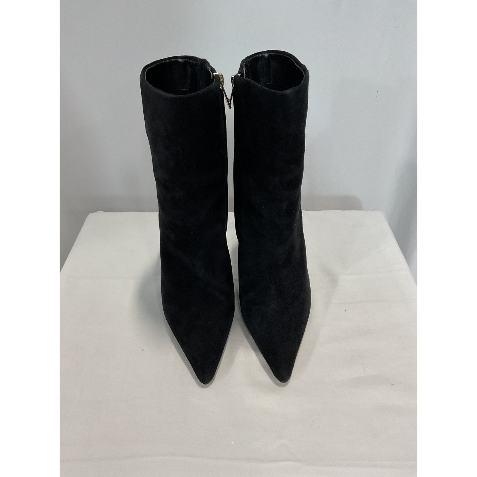 Sam Edelman 'Ella' Black Faux Leather Pointed Toe Boot Size 7.5