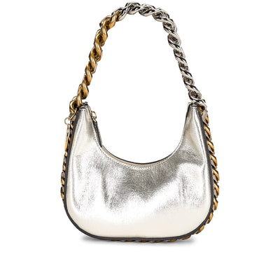 Stella Mccartney Sleek Silver Frayme Shoulder Bag
