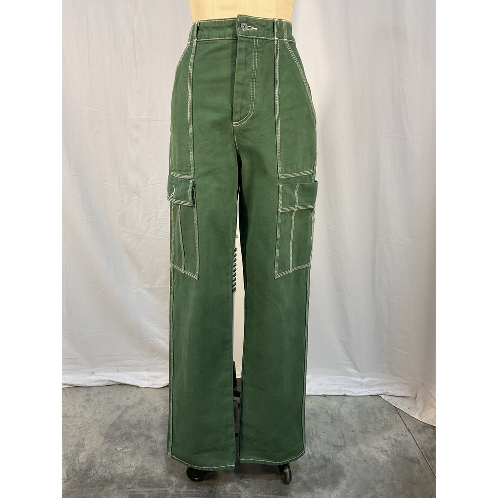 Helsa 'Wide' Green Cargo Workwear Pants Size S