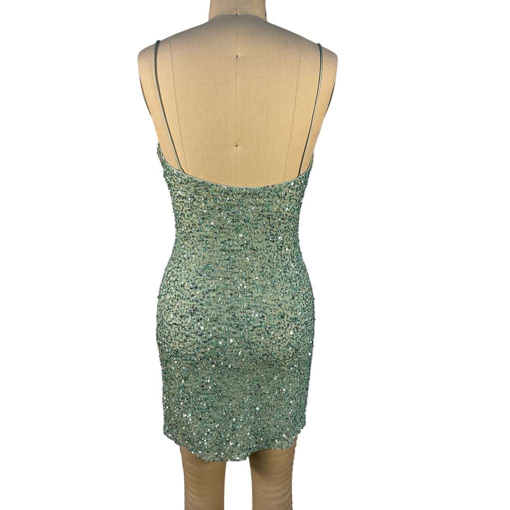 Retrofete 'Dionne' Green Nylon Sequin Dress Size S