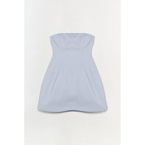 Simkhai 'Arta' Blue Cotton Strapless Mini Dress Size 2